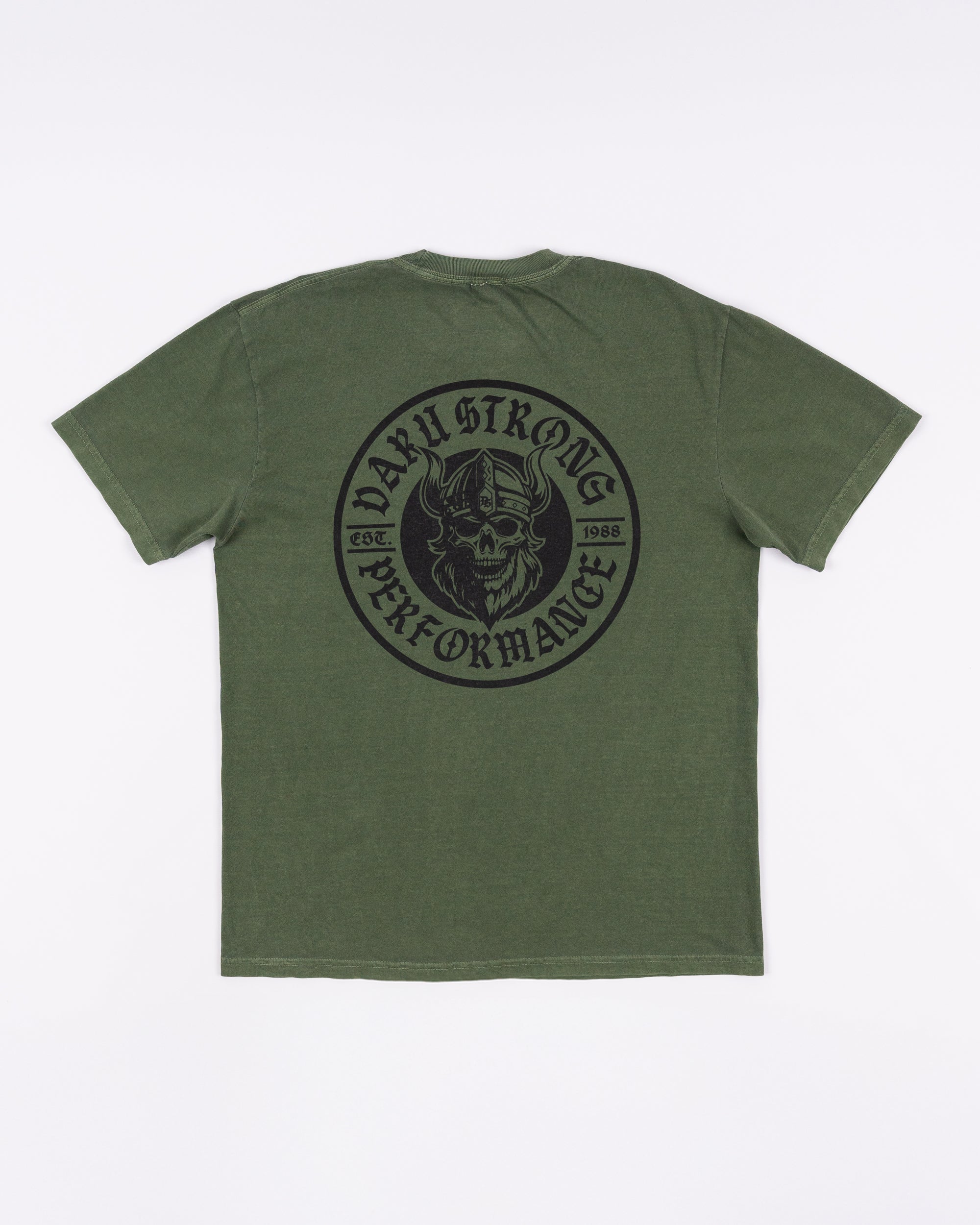 Daru Strong Washed Cotton SS Tee – Military Green