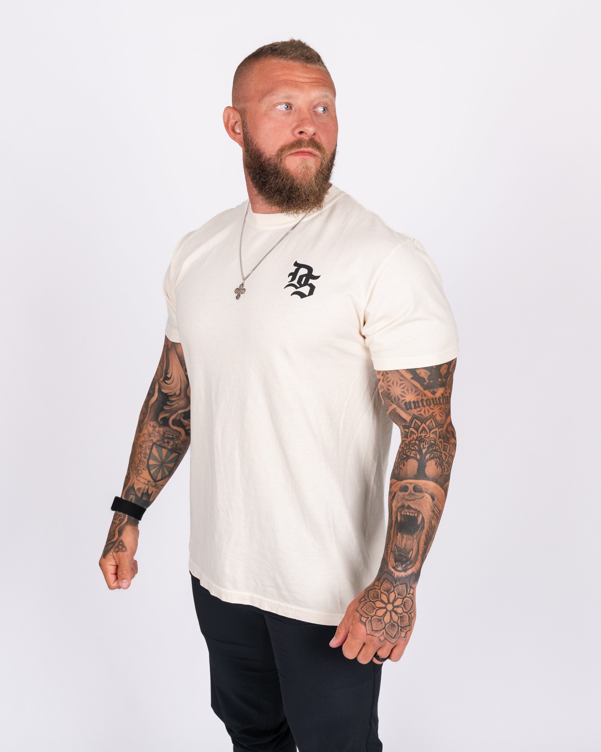 Daru Strong Washed Cotton SS Tee – Cream