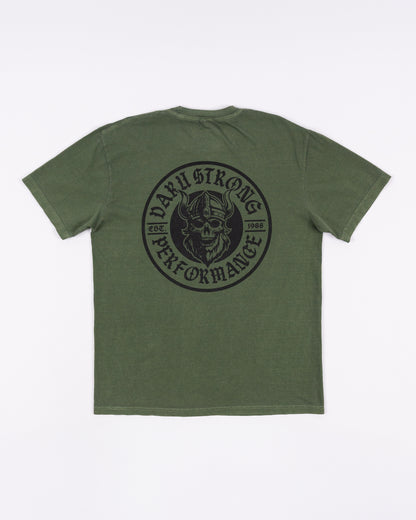Daru Strong Washed Cotton SS Tee – Military Green