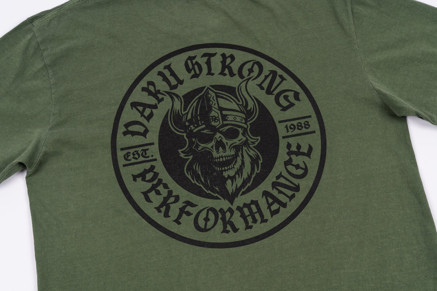 Daru Strong Washed Cotton SS Tee – Military Green