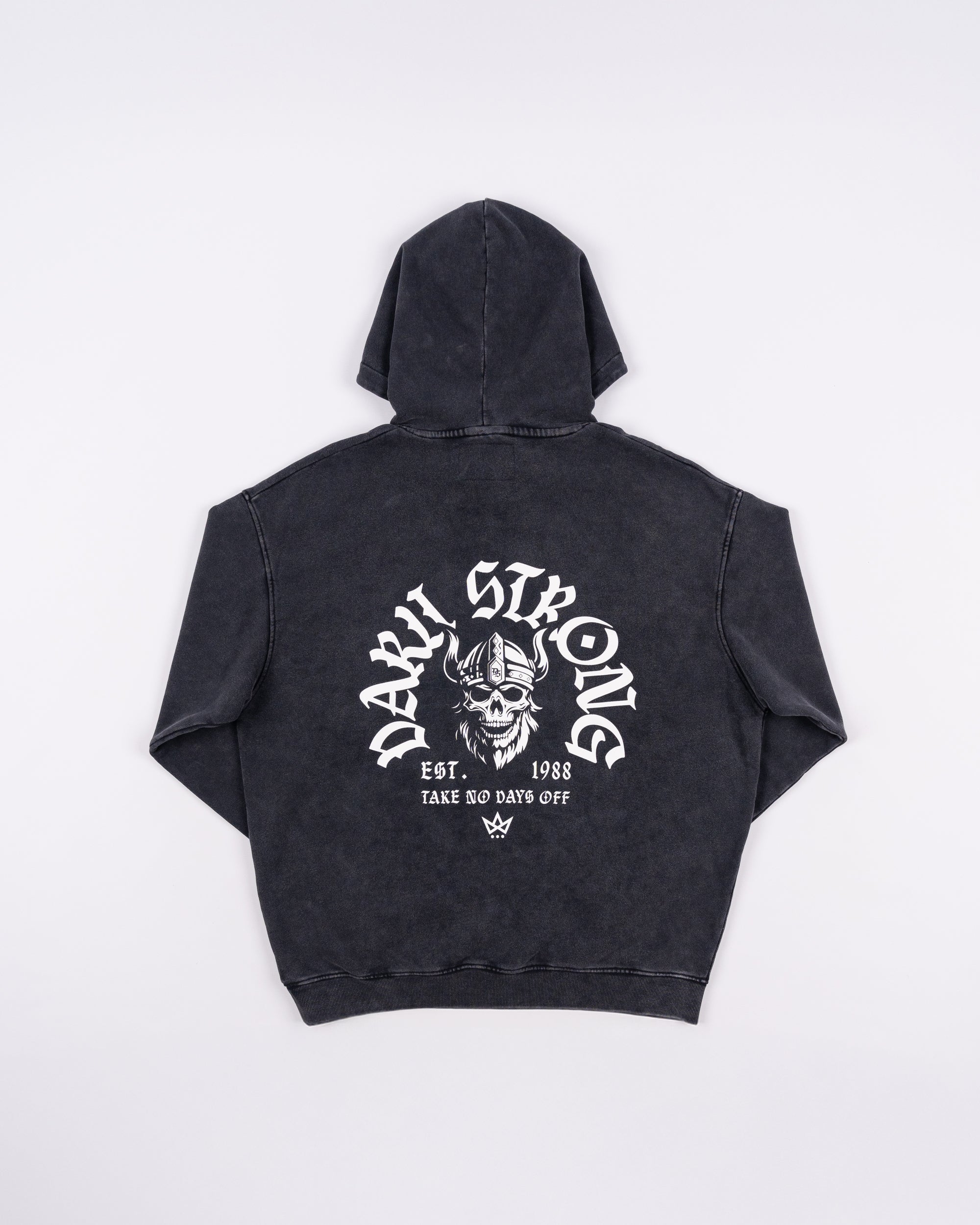 Daru Strong Premium Washed Hoodie – Black